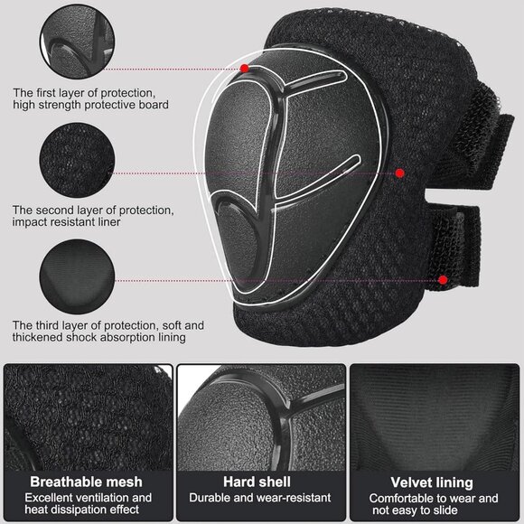 Kids/Youth Knee Pads and Elbow Pads Set  Wrist Guard 3 in 1 Kids Protec - Picture 2 of 4